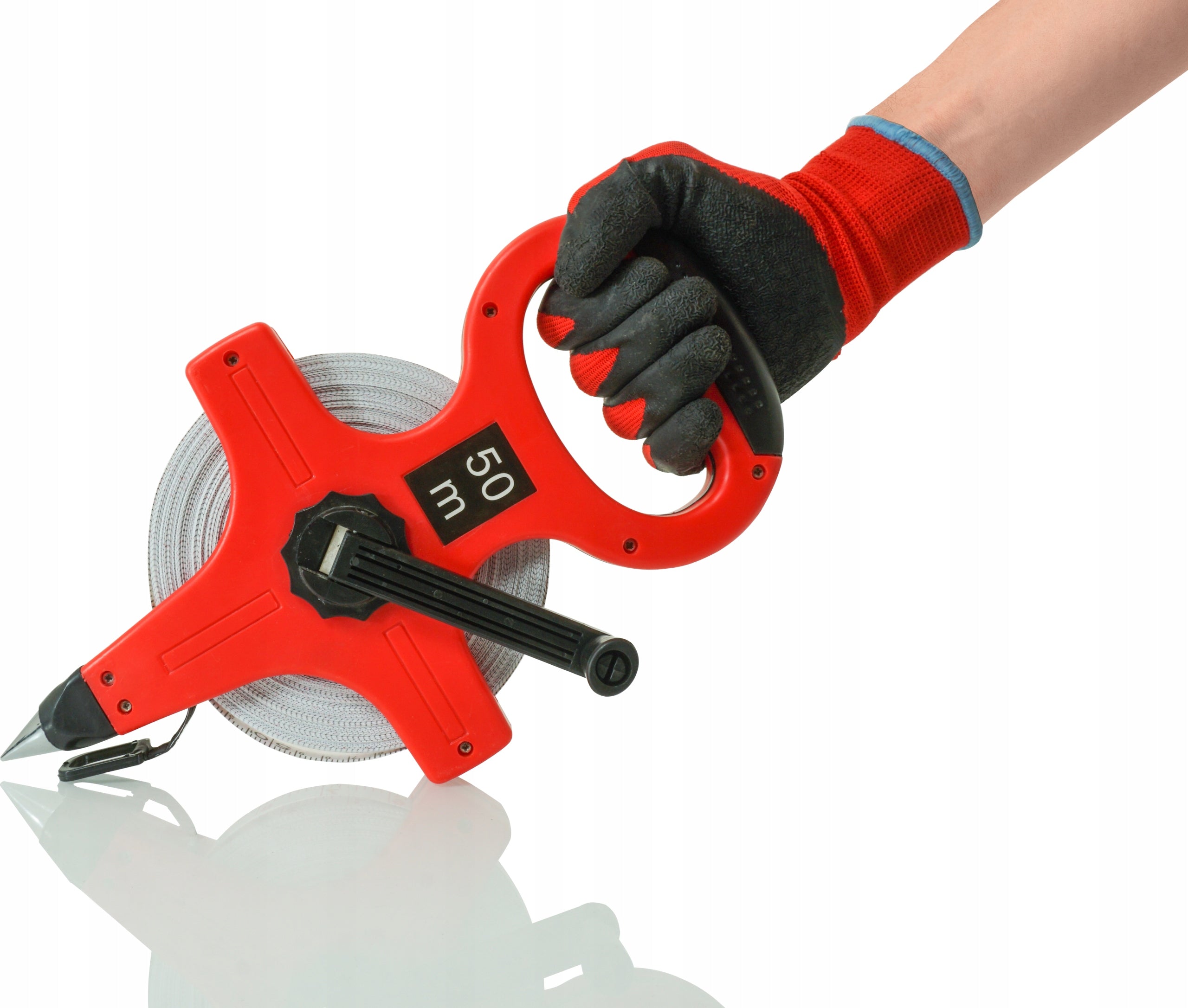 GEODESIC MEASURING TAPE WITH HANDLE 50 mb Batteries included no