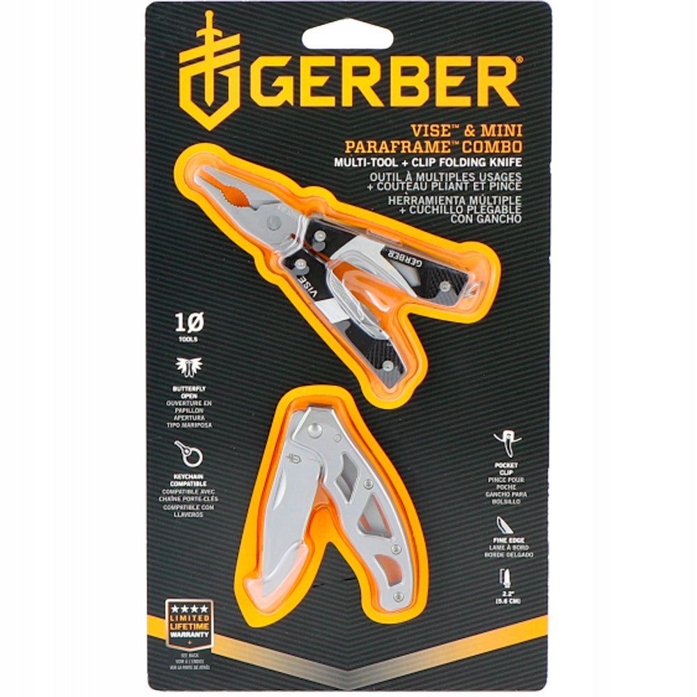 GERBER VISE multitool set + MINI PARAFRAME knife original set Brand Gerber