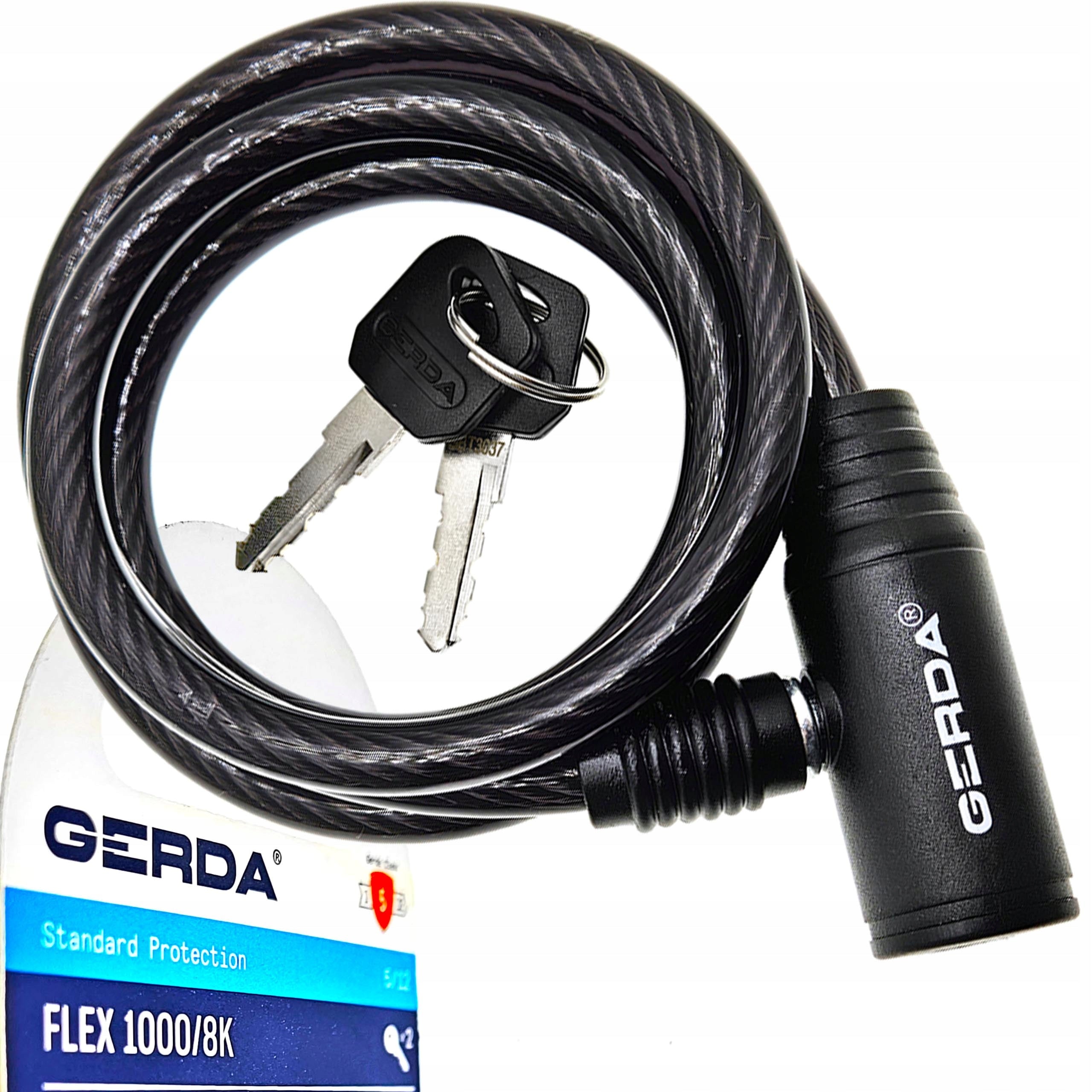 GERDA FLEX 1000/8K BICYCLE CLASP CABLE BICYCLE SECURITY WITH KEY