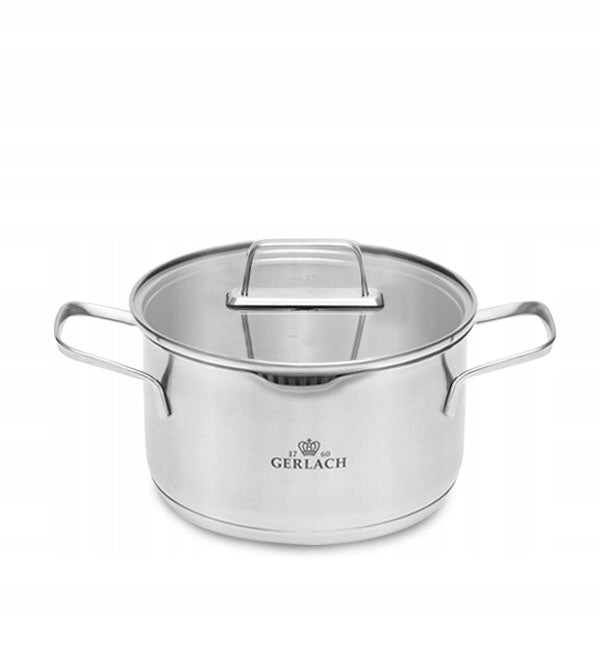GERLACH AMBIENTE Set of pots with lids 8 el. / stainless steel Coating type no coating