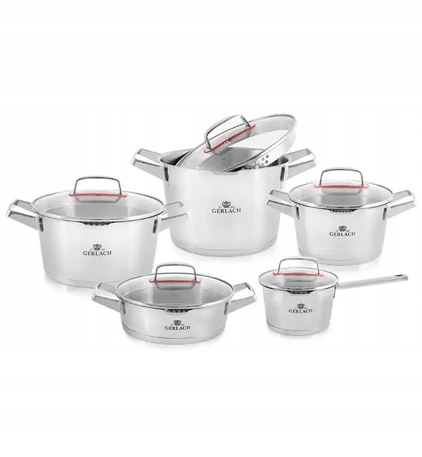 GERLACH SUPERIOR Set Pots with lids 10 el stainless steel induction Manufacturer code 5901035504165