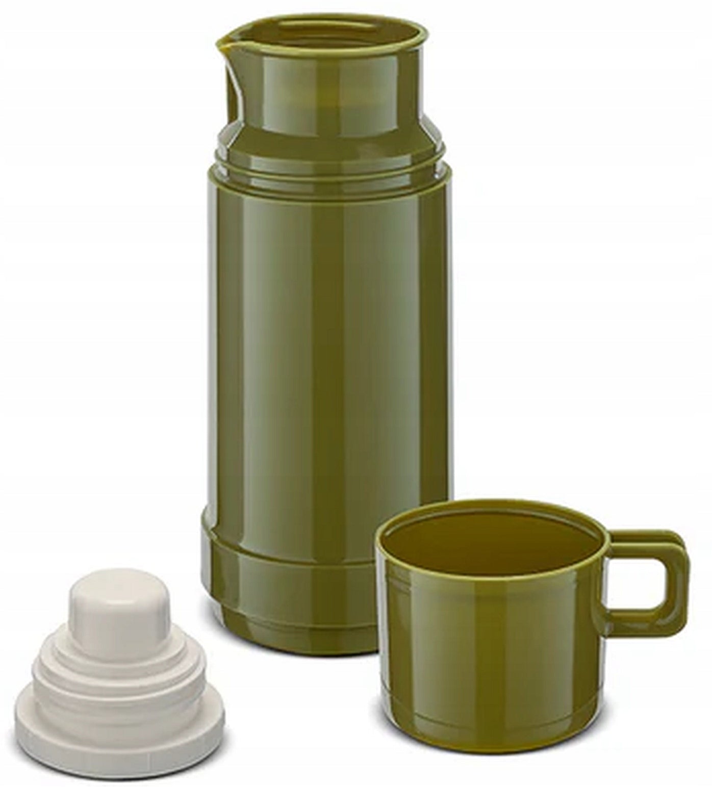 GERMAN thermos ROTPUNKT 1/4 L GLASS Thermal CARTRIDGE + reliable mug