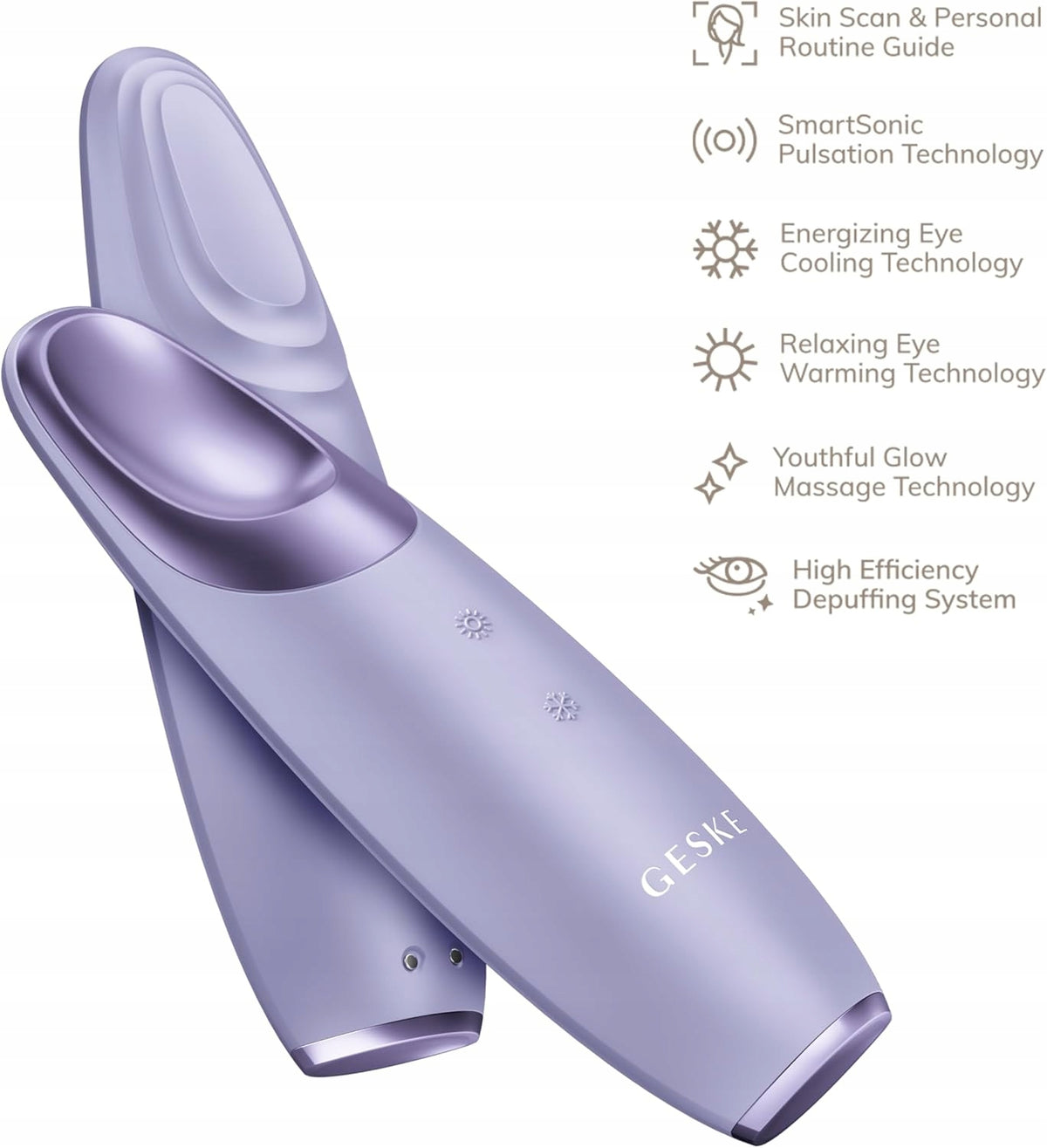 GESKE MULTIFUNCTIONAL VIBRATION MASSAGER FOR FACE COOL&WARM 6IN1 violet Manufacturer code GK000003PK01