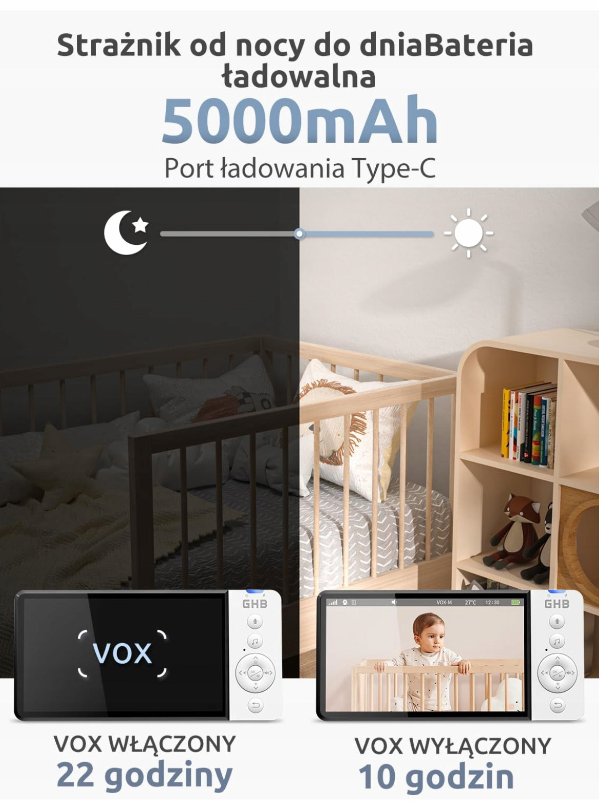 GHB Camera for Electronic Nanny 2026 Bidirectional Sound 720p Brand GHB