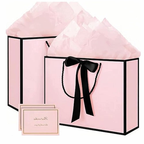 GIFT BAG PAPER PINK FOR GIFT SET OF 2 WEDding