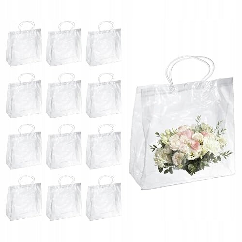 GIFT BAGS CLEAR PVC REUSABLE 12 PCS. plastic