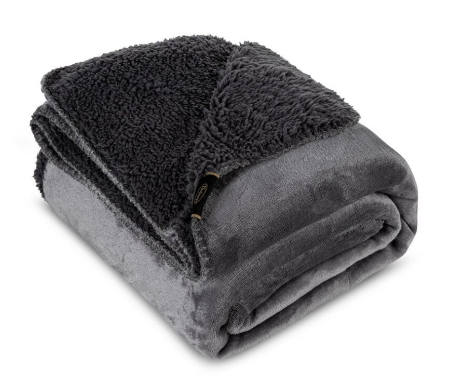 GIFT soft BLANKET bedspread PLED double-sided Tedy 150x200 cm steel Packaging status original