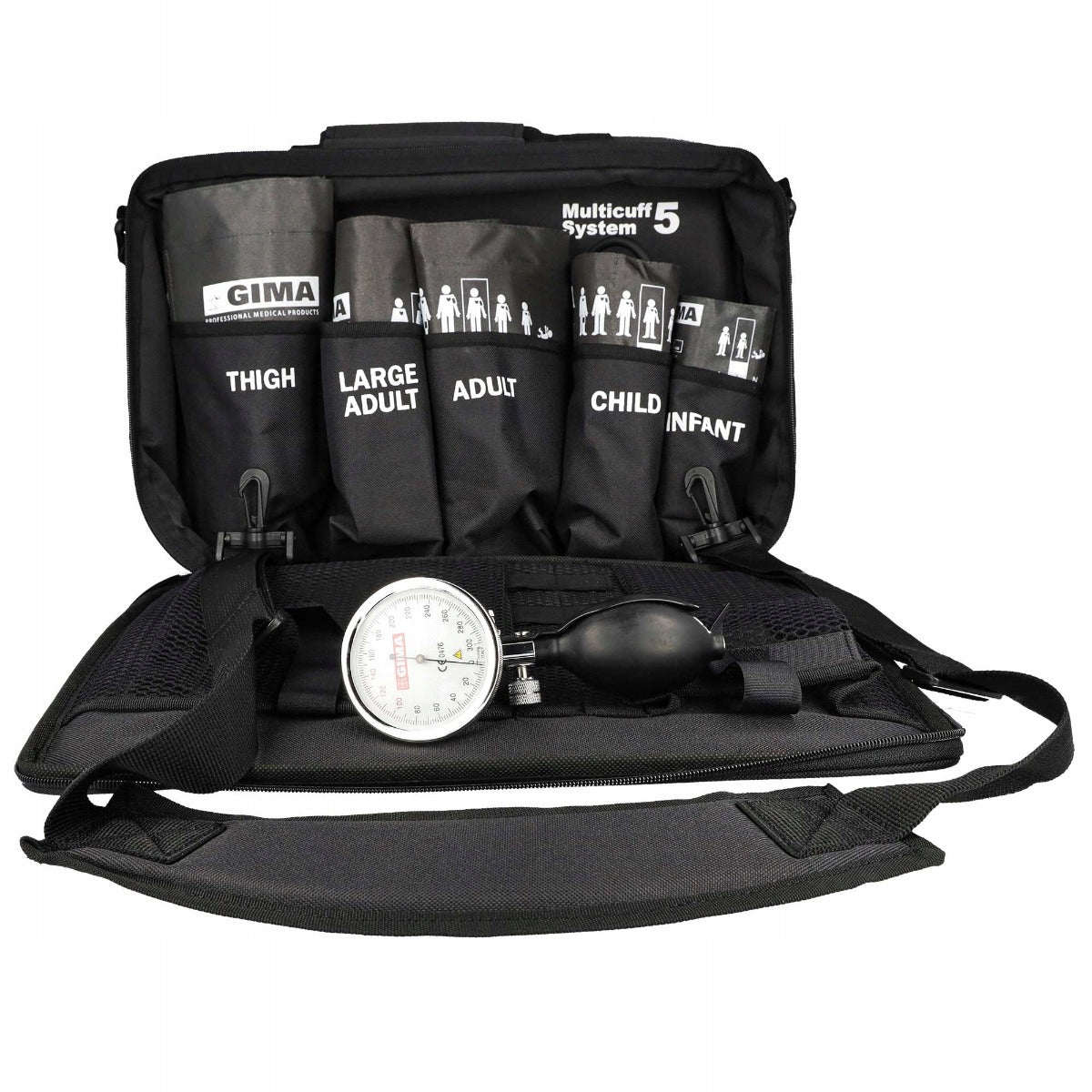 GIMA SIRIO KIT Clock Blood Pressure Monitor, Set of 5 Cuffs with Case Manufacturer of a medical device Novamed