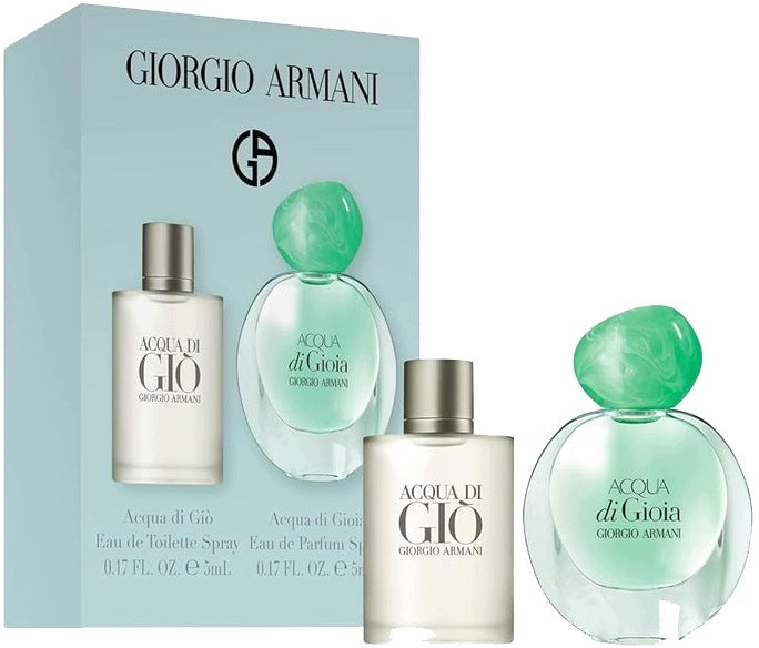 GIORGIO ARMANI ACQUA DI GIO POUR HOMME + ACQUA DI GIOIA 5ML + 5ML ORIGINAL