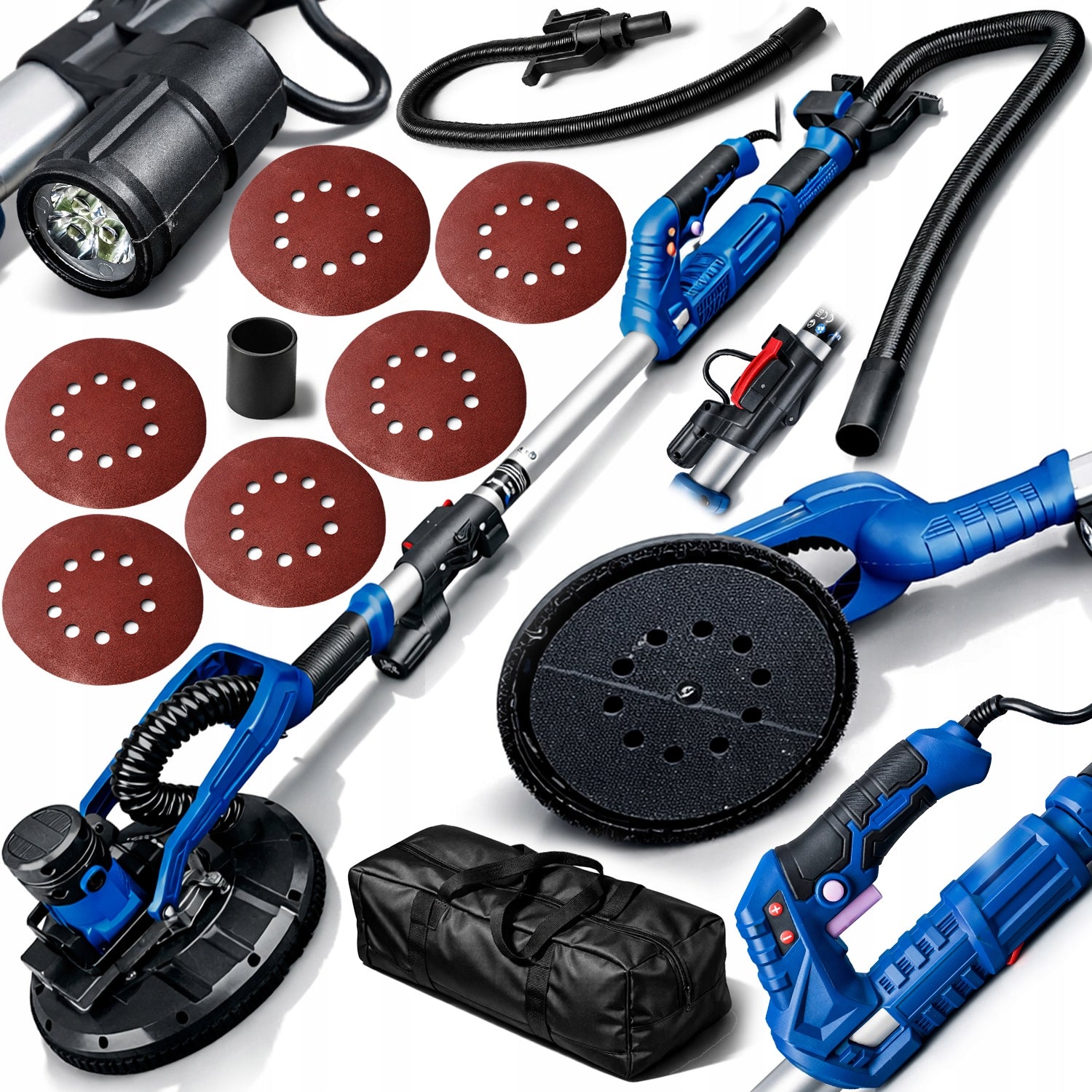GIRAFFE GRINDER FOR PLASTER 2100W LED DUST-FREE 225mm