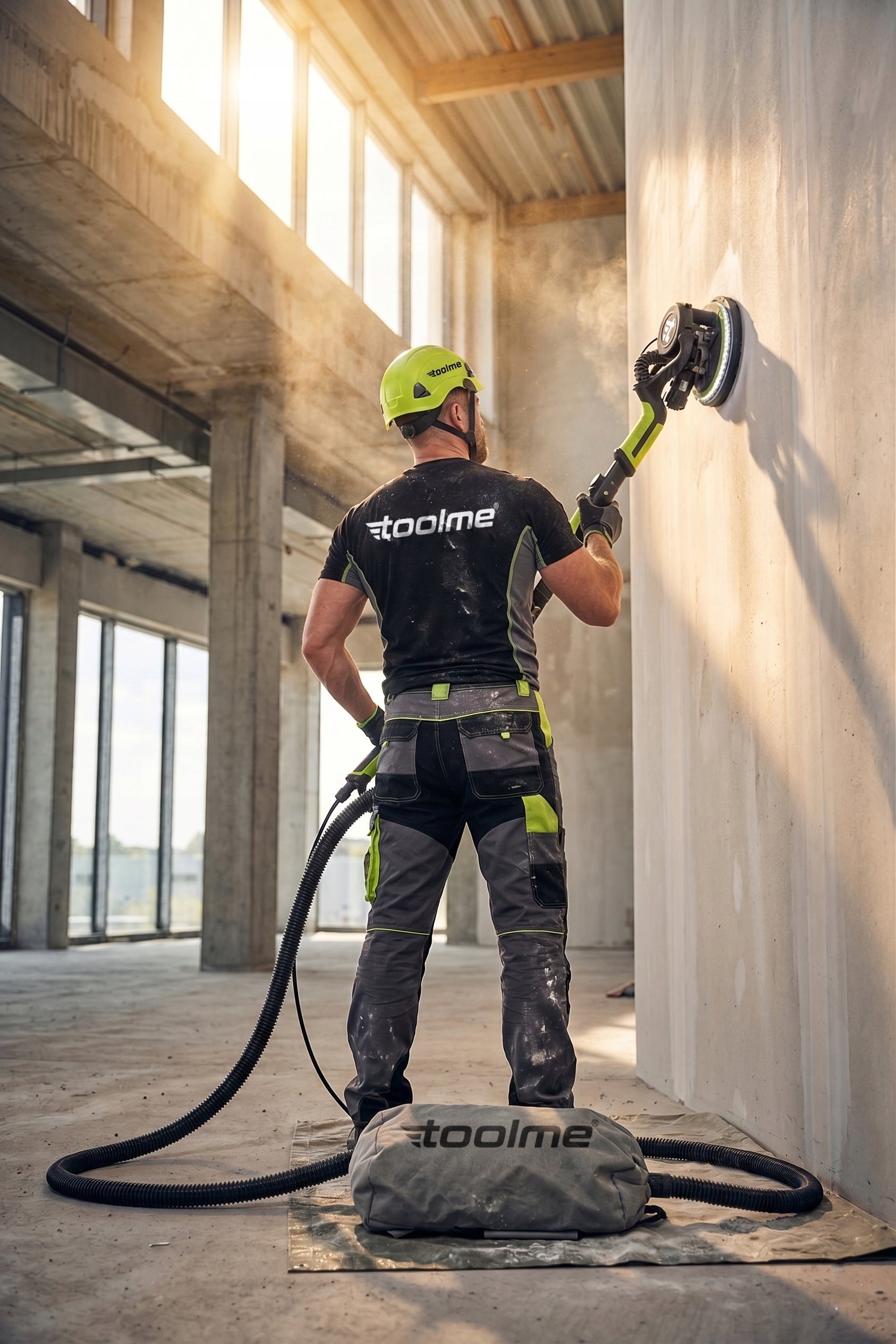 GIRAFFE SANDER FOR PLASTERING PLASTER WALLS Dual LED toolme tm250 Packaging status original