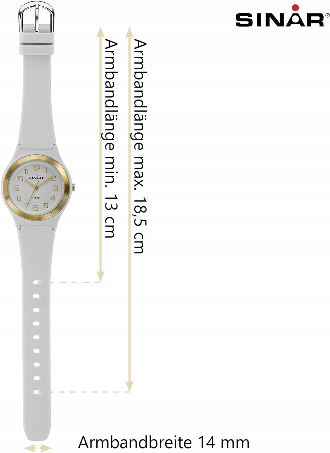 GIRLS ANALOG QUARTZ WATCH 10 BAR WATERPROOF WHITE GOLD Brand NO Logo