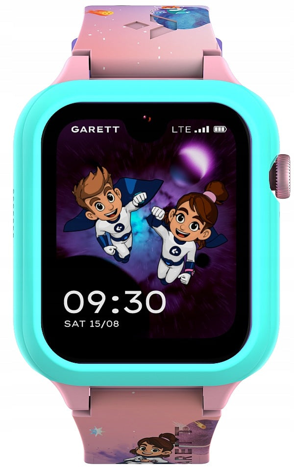 GIRLS SMARTWATCH GARETT KIDS ESSA GO 2 AI 4G PINK - SET Packaging status original