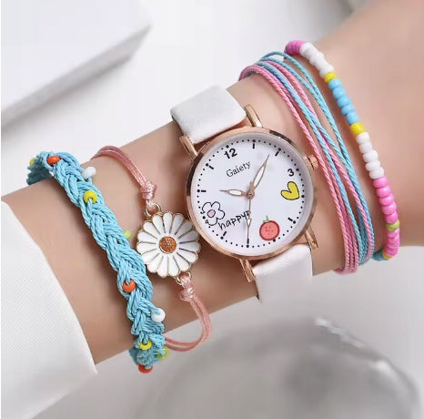 GIRLS' WATCH WITH STRAP + JEWELRY INCLUDED BRACELETS 1307 Brand no brand