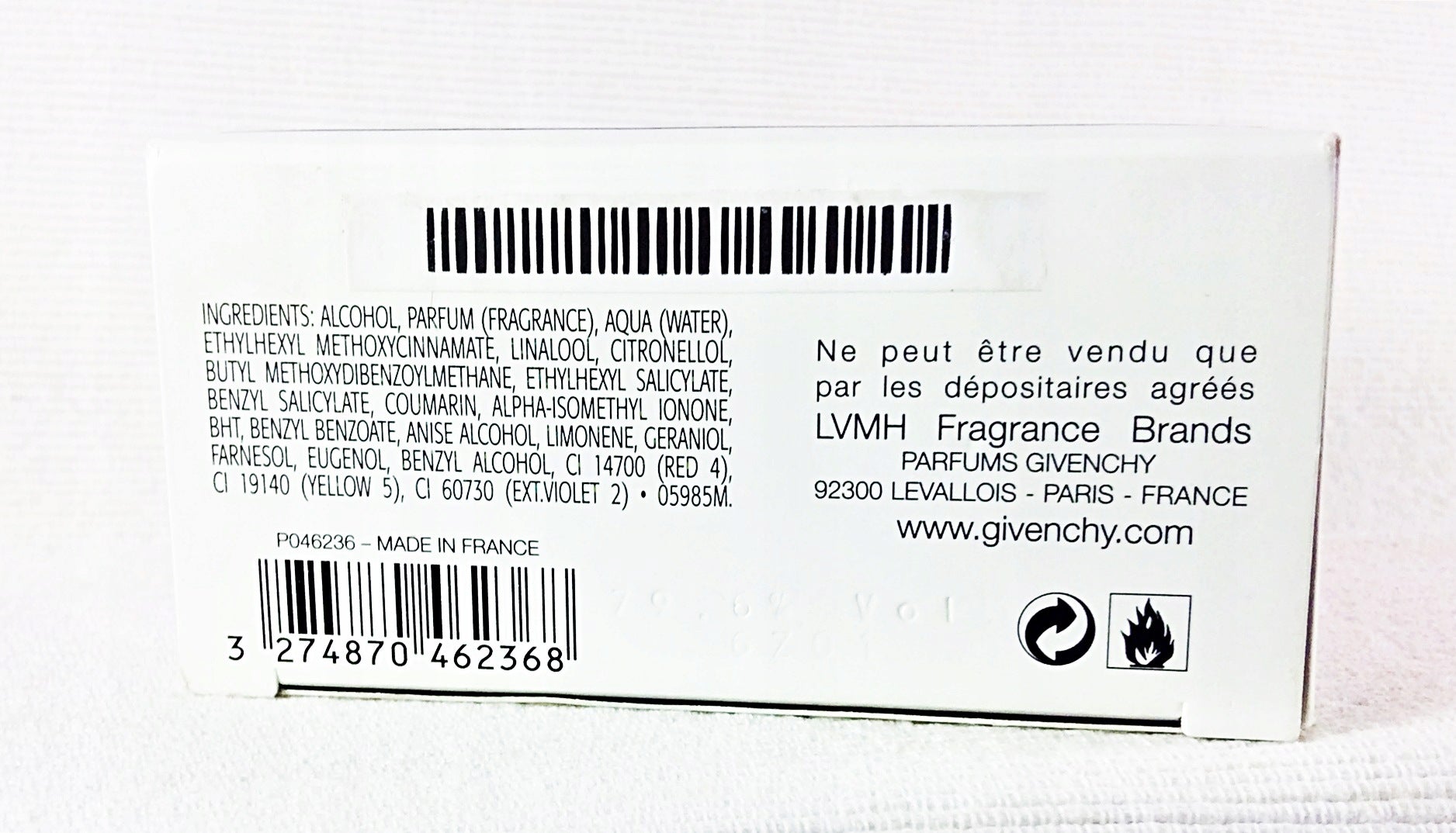 GIVENCHY DAHLIA NOIR 75 ML EAU DE PARFUM UNIQUE Manufacturer code 3274870462368
