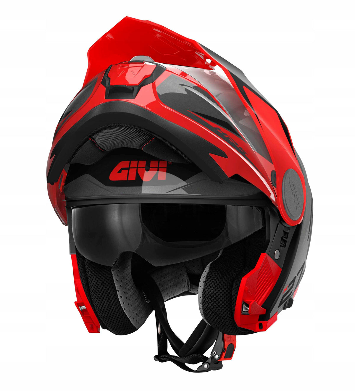 GIVI HELMET X.27 JAW TOURER WITH PALE DETACHABLE VISOR BLACK/RED XXL Packaging status original