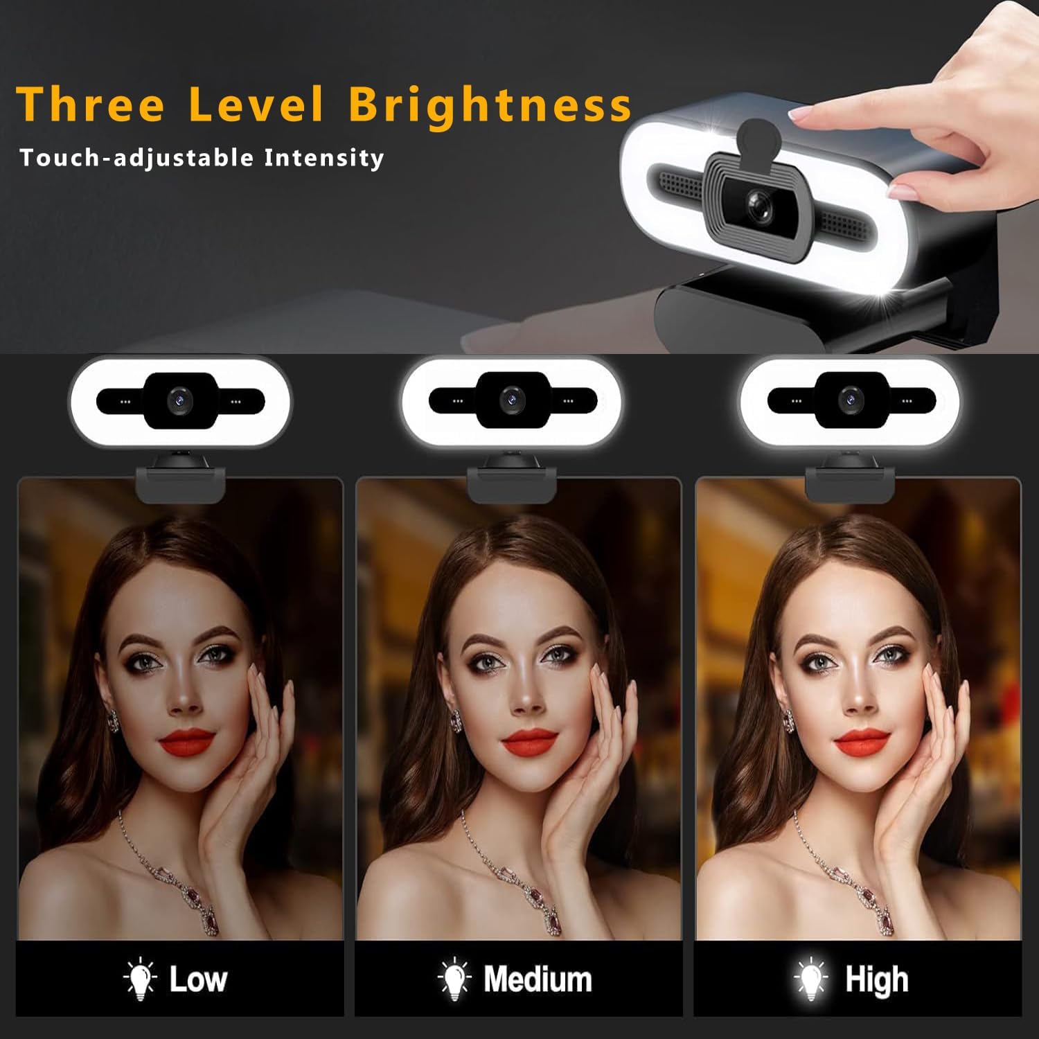 GKEAPZA 1080P Full HD Webcam With Microphone And Tripod Packaging status original