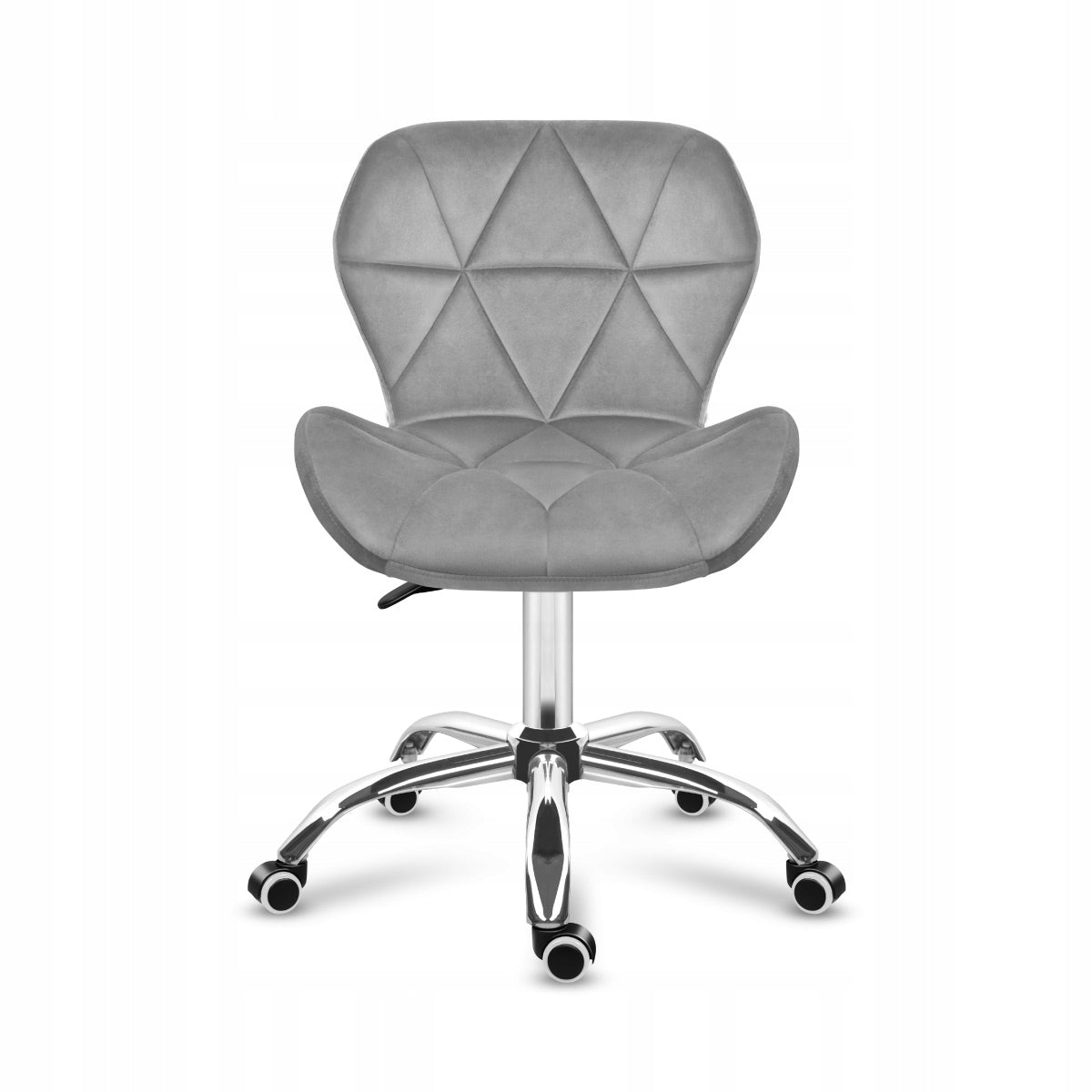 GLAM Grey Velvet Upholstered Office Chair for Living Room Brand Markadler