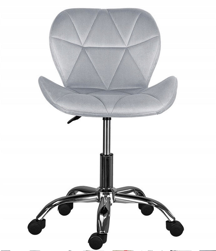 GLAM office chair grey velour swivel chrome adjustable ergonomic Packaging status original