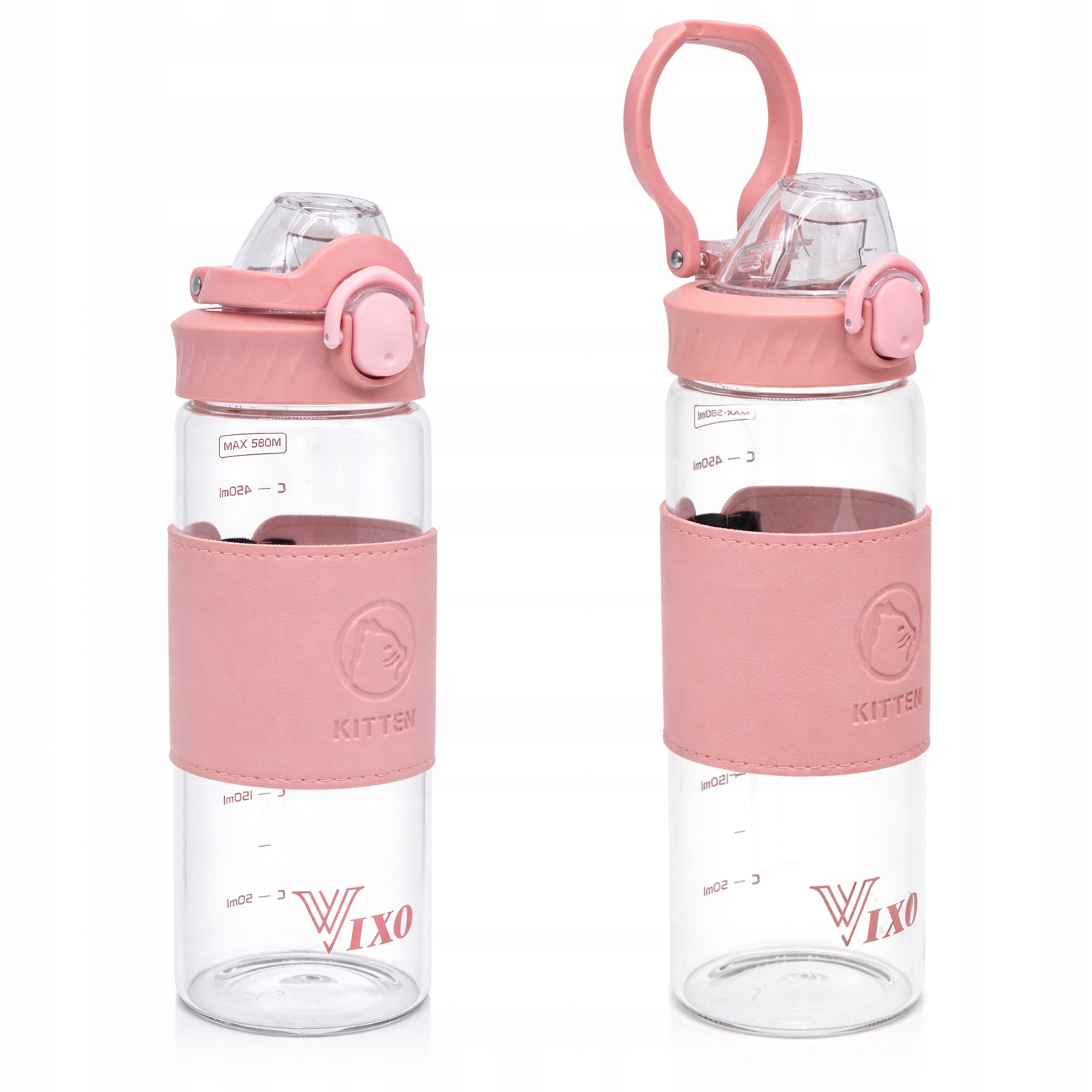 GLASS BOTTLE FOR WATER DRINKS VIXO GLASS BOTTLE AIRTIGHT STRAINER HOLDER Brand VIXO