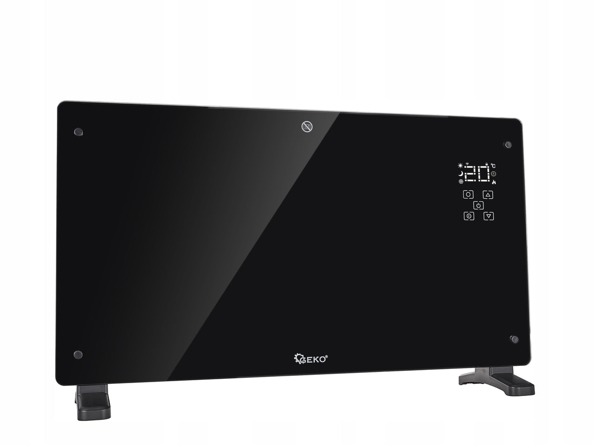 GLASS CONVECTOR HEATER BLACK 2500W WIFI REMOTE CONTROL LED THERMOSTAT TIMER Manufacturer code G80447