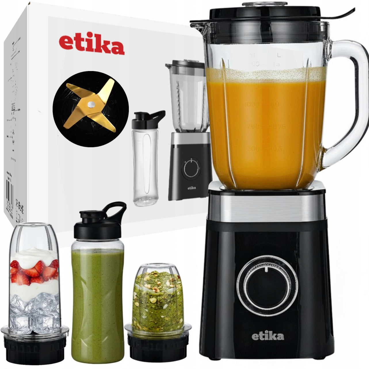 GLASS CUP BLENDER FOR COCKTAILS SMOOTHIE GRINDER WATER BOTTLE LARGE 1500ML