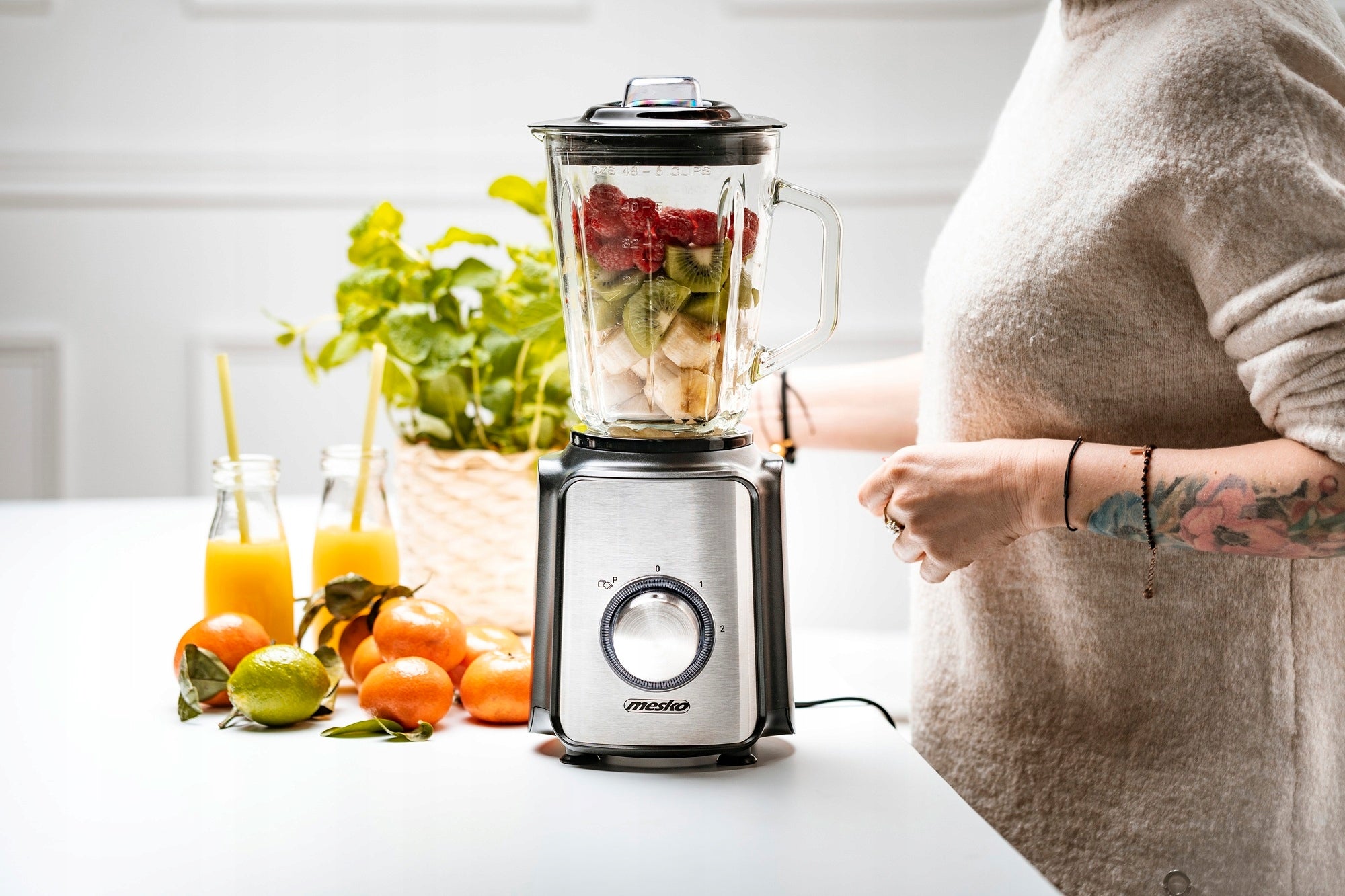 GLASS CUP BLENDER FOR SMOOTHIE COCKTAIL CRUSHES ICE STRONG 1200W Packaging status original