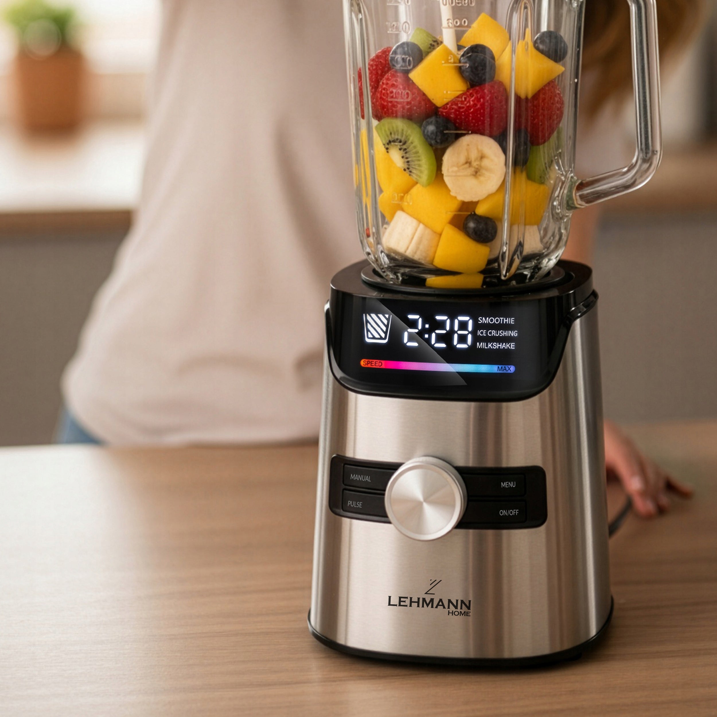 GLASS CUP BLENDER FOR SMOOTHIE COCKTAILS WATER BOTTLES CRUSHES ICE GRINDER XL Blender jar volume 1.7 l