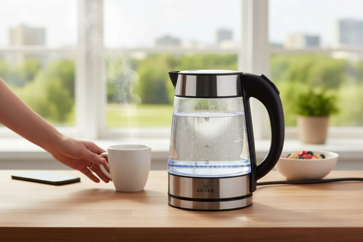 GLASS ELECTRIC KETTLE 1,7L WITH WIRELESS ROTARY 360° 1850-2200 W Brand no brand
