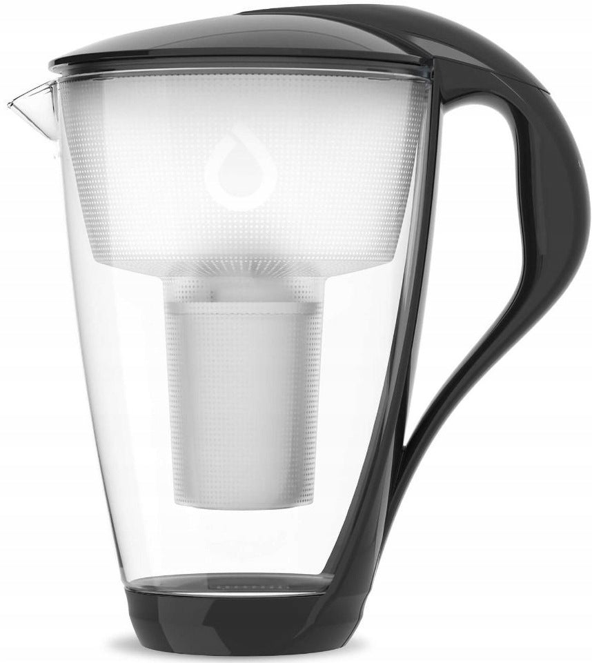 GLASS JUG DAFI CRYSTAL LED 2,0L + 1 CARTRIDGE CLASSIC BLACK Packaging status original