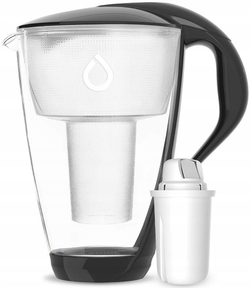 GLASS JUG DAFI CRYSTAL LED 2,0L + 1 CARTRIDGE CLASSIC BLACK