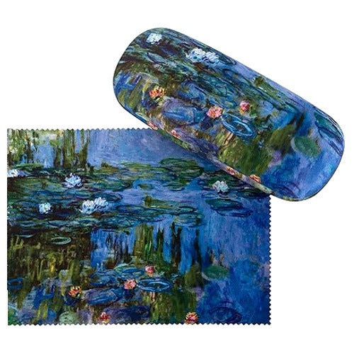 GLASSES CASE CLAUDE COIN WATER LILIES FABRIC FOR WOMAN GIFT