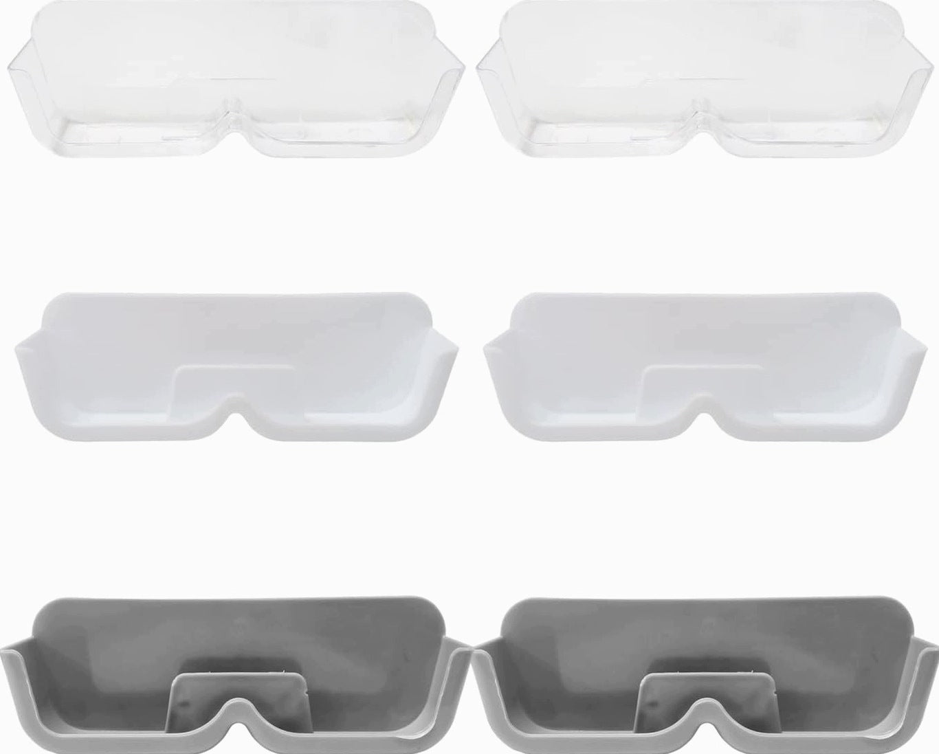 GLASSES HOLDER 6 PIECES WALL SELF-ADHESIVE PLASTIC PENDANT