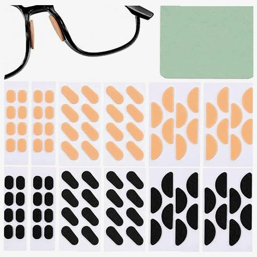 GLASSES NOSE PADS SUEDE SPONGE 48 PAIRS 3 SHAPES FOR HOME