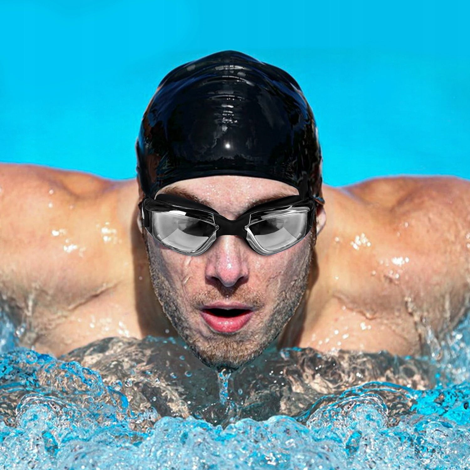 GLASSES SWIMMING GOGGLES EASY POOL CLOSURE FOR SWIMMING ANTI-FOG PRO Packaging status original