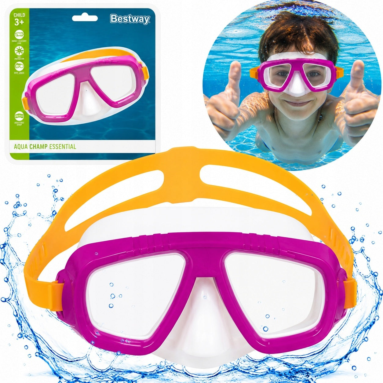 GLASSES SWIMMING GOGGLES FOR SWIMMING DIVING MASK FOR CHILDREN UV