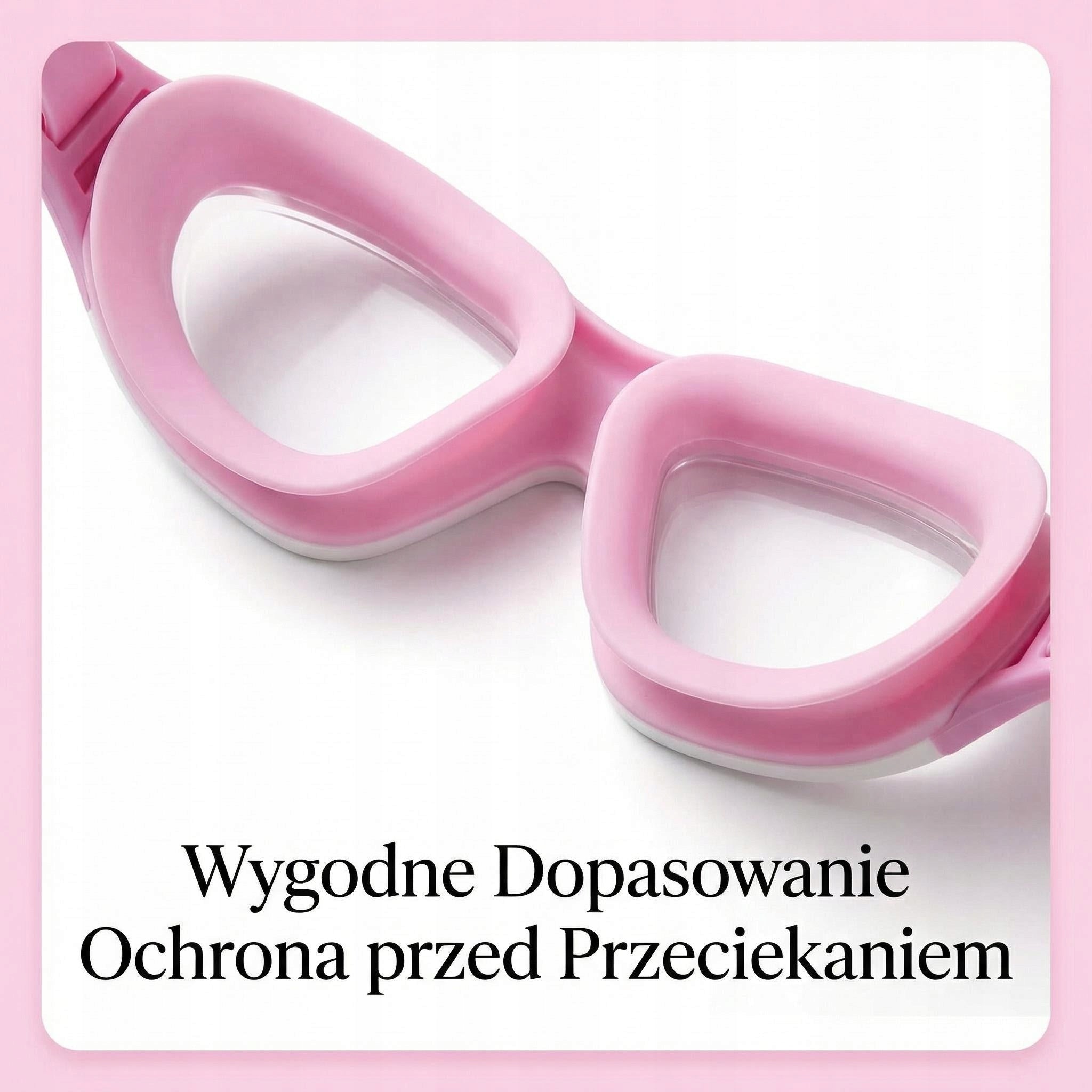 GLASSES SWIMMING GOGGLES FOR SWIMMING POOL EASY CLASP ANTI-FOG KIDS Model Okulary pływackie okularki do wody regulacja +etui