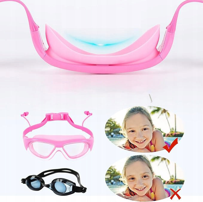 GLASSES SWIMMING GOGGLES FOR SWIMMING POOL EASY CLASP ANTI-FOG KIDS Model ZGEER VNBJHJKJKLLKJHKL