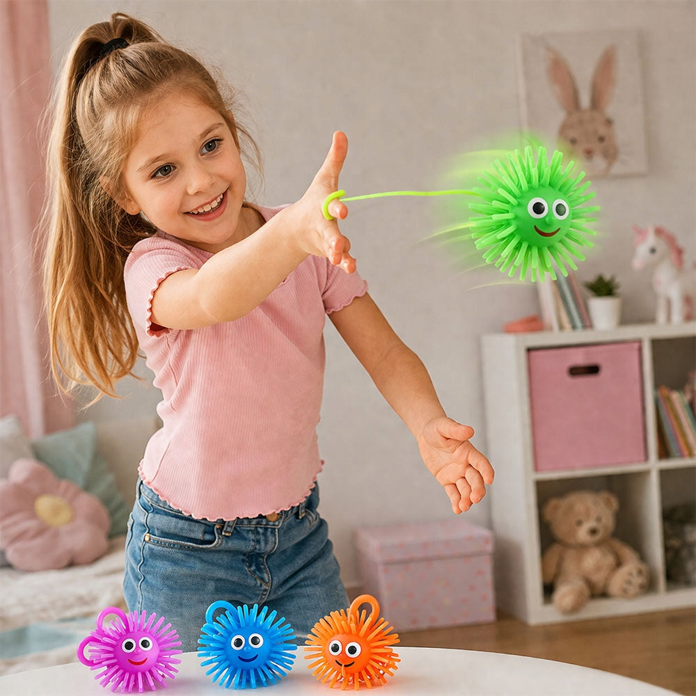 GLOWING BALL WITH SPIKES JOJO LED 4CM MIX 24 PCS Model jojo