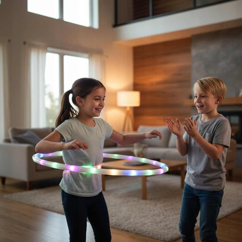 GLOWING HULA HOOP 60CM WHEEL HOOP SCHOOL KINDERGARTEN FITNESS GYMNASTICS Brand Midex