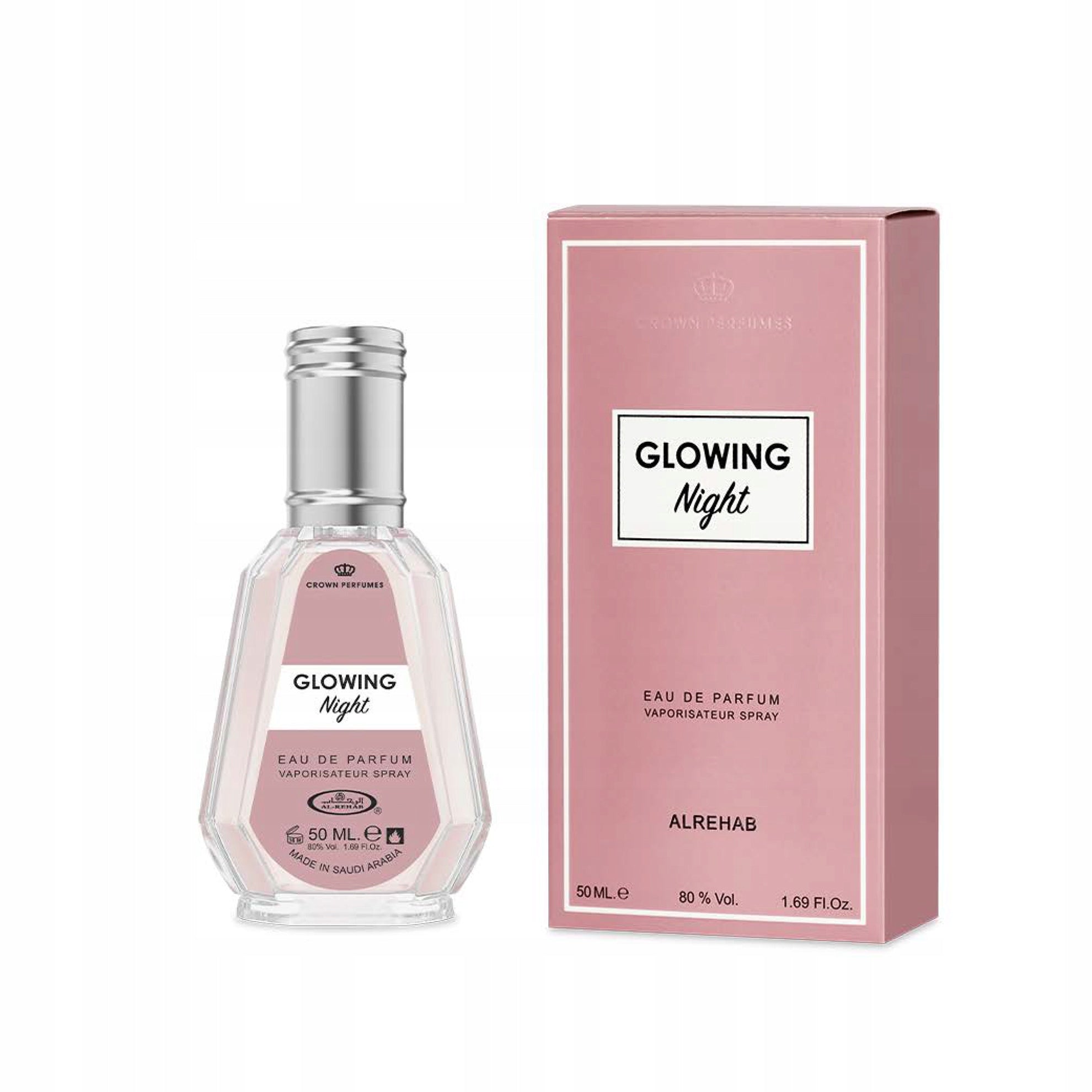 GLOWING NIGHT PERFUME ARABIC SWEET POWDER VANILLA 50 ml AL REHAB EDP Packaging status original