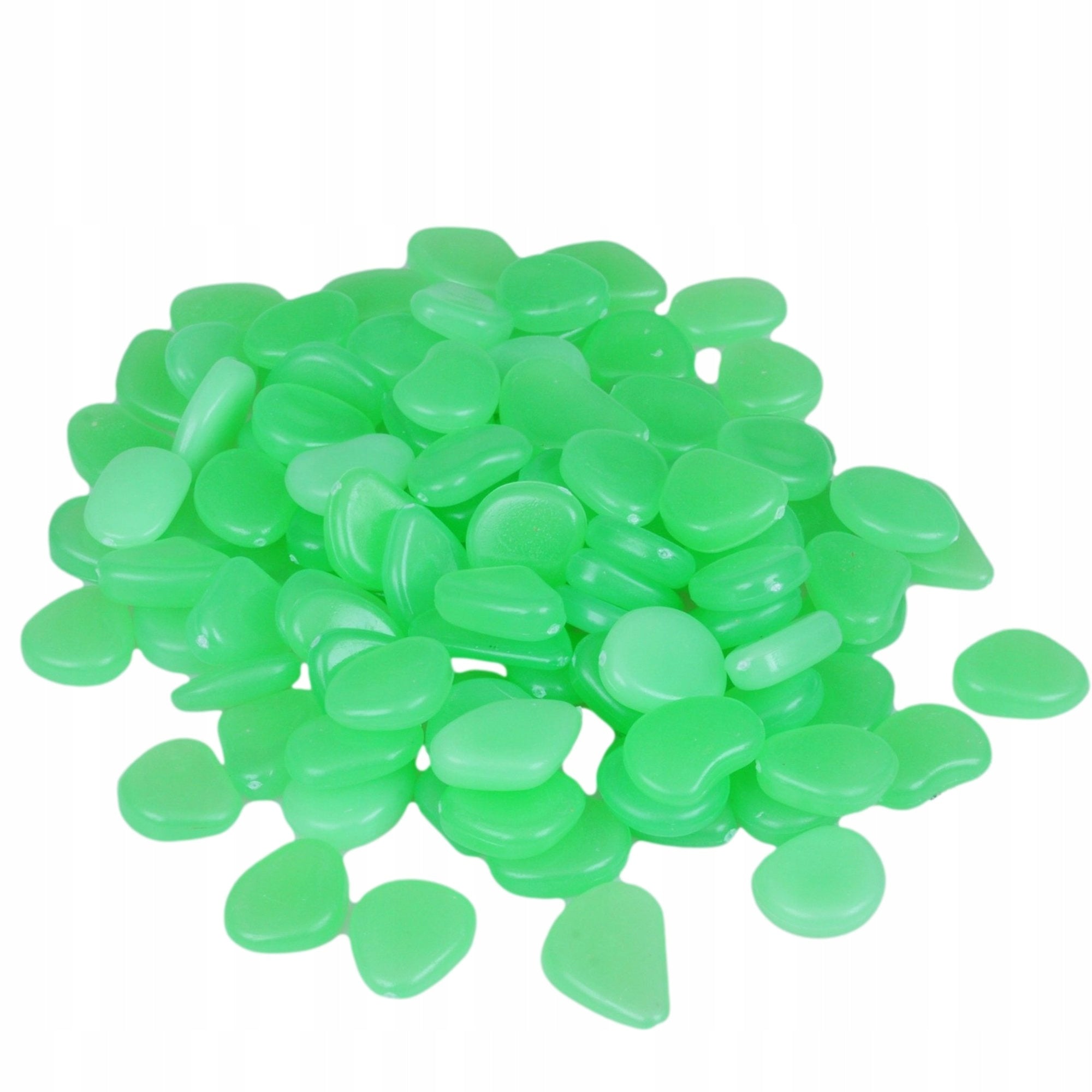 GLOWING STONES FLUORESCENT PEBBLES 100PCS FOR GARDEN DECORATION Packaging status original