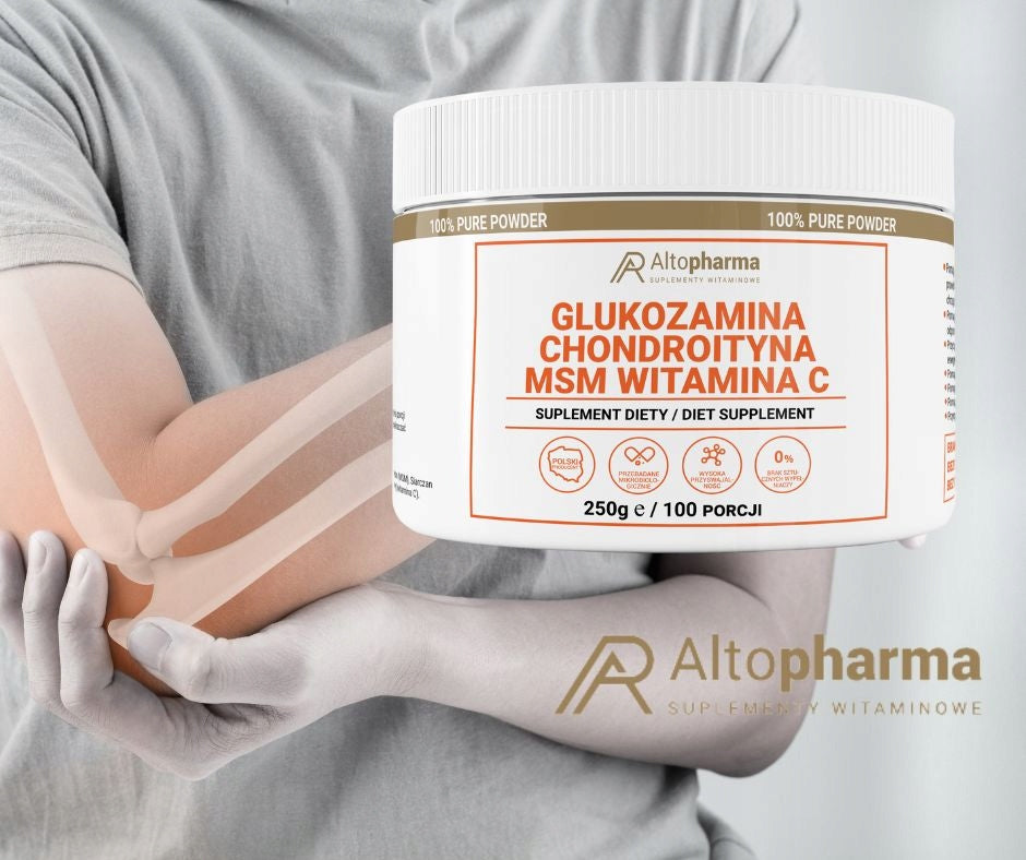 GLUCOSAMINE CHONDROITIN MSM VITAMIN C BONES 250g Brand Alto Pharma