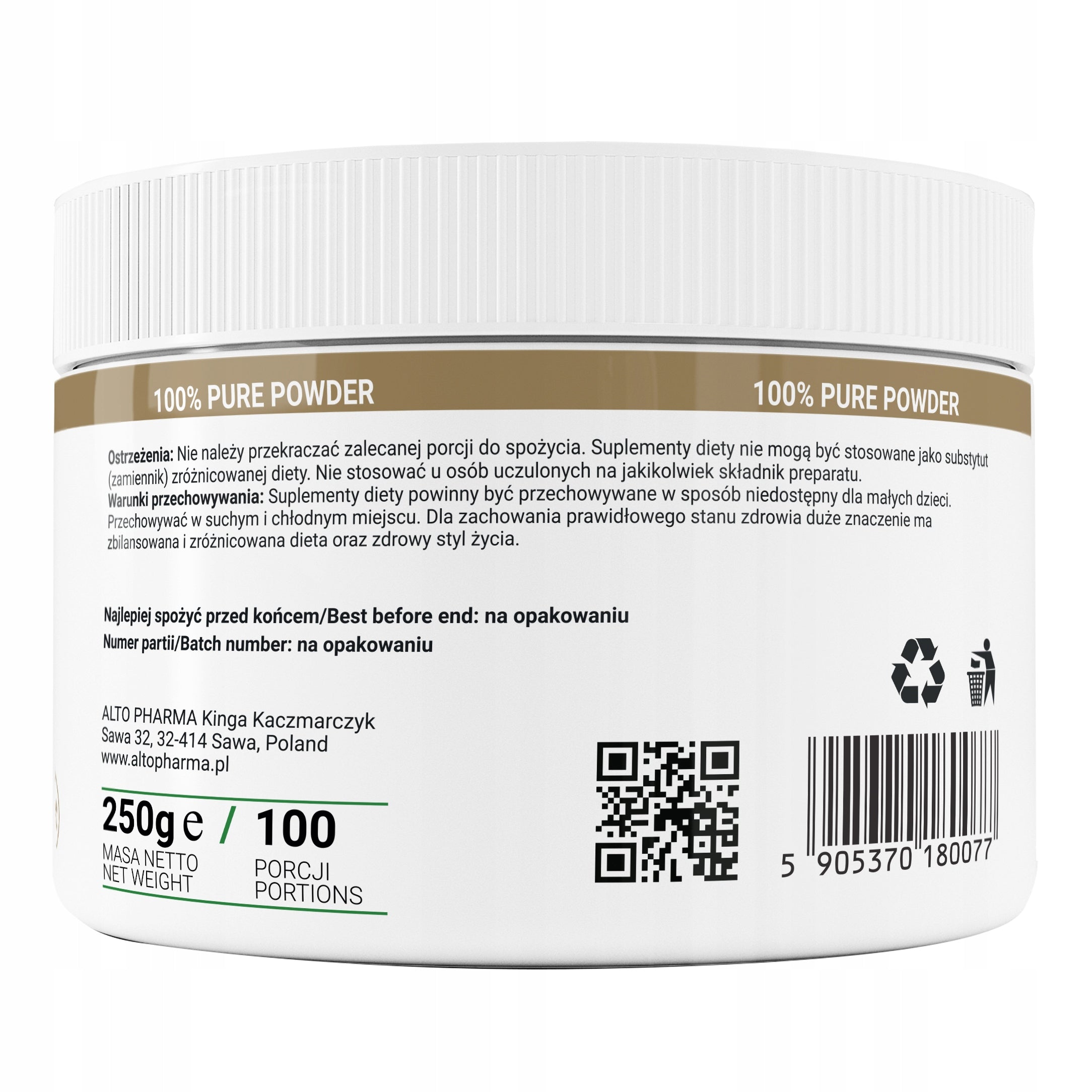 GLUCOSAMINE CHONDROITIN MSM VITAMIN C WEGE 250g EAN (GTIN) 5905370180077