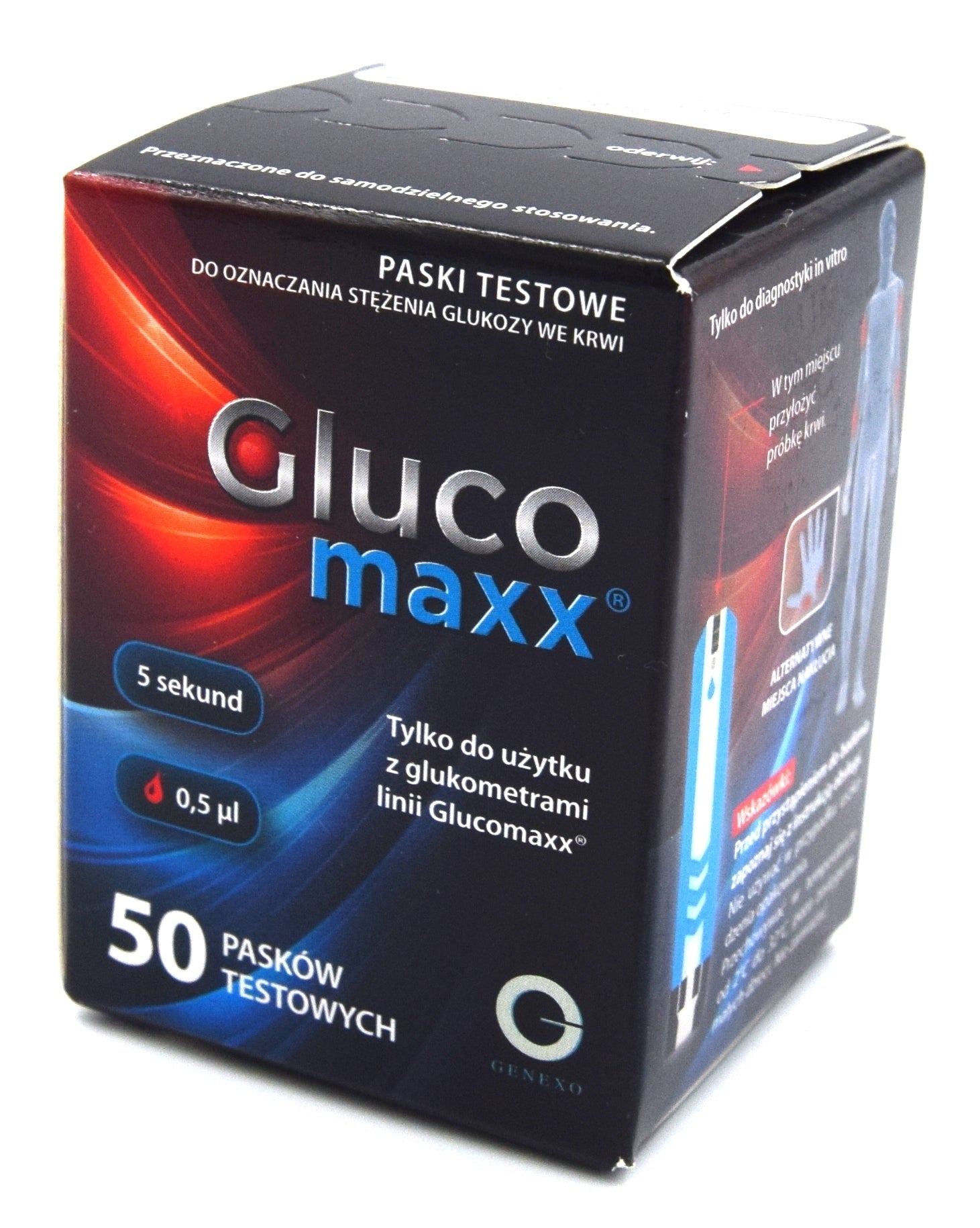 GLUCOSE MEASURING STRIPS GLUCOMAXX Medical device yes