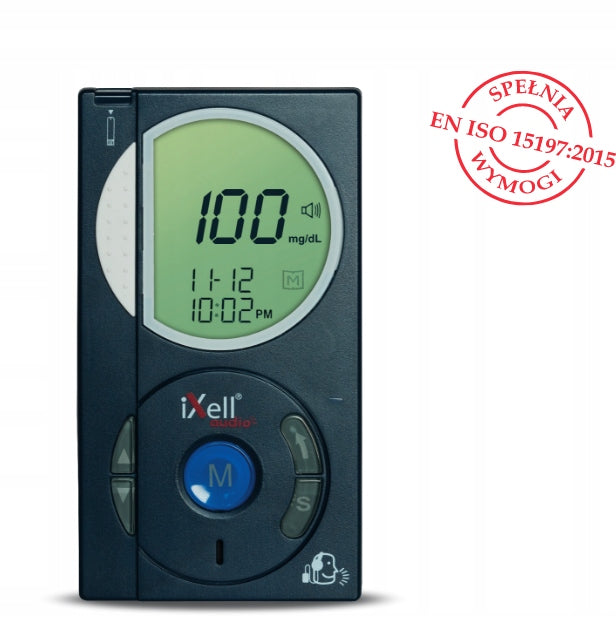 GLUCOSE METER IXELL AUDIO mg/dl SET - DISTRIBUTION Poland Packaging status original