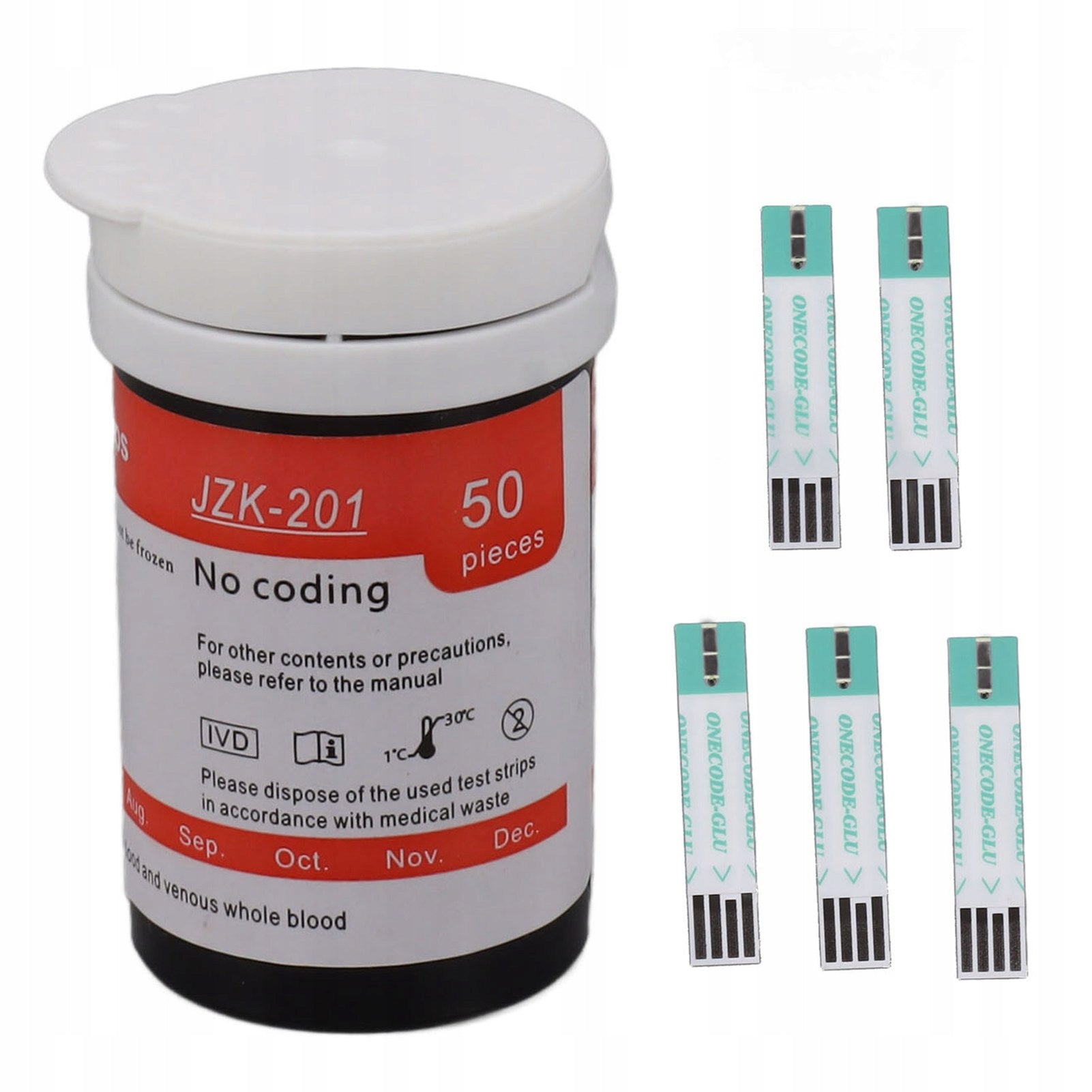 GLUCOSE SUGAR MEASURING STRIPS 50 pcs Medical device no