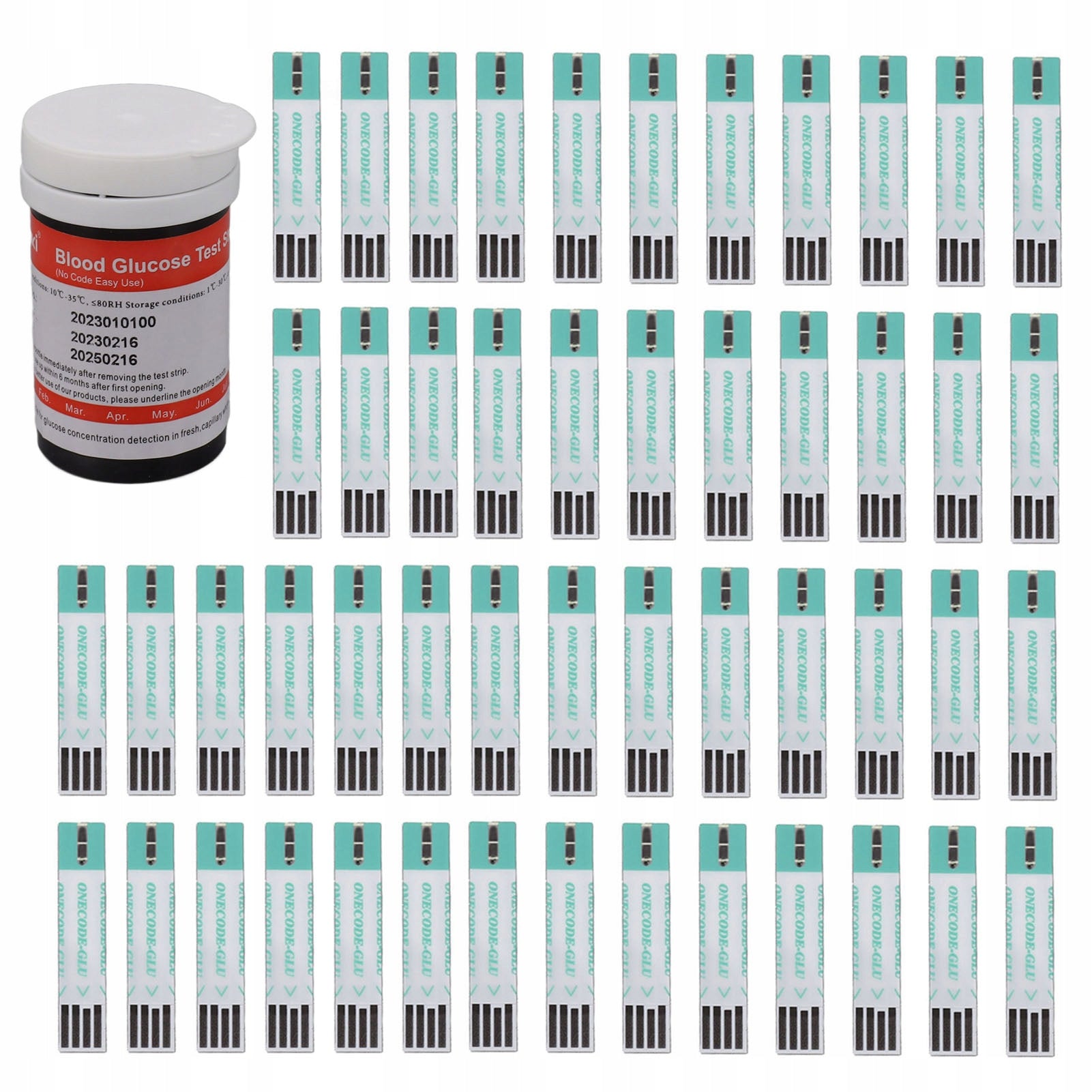 GLUCOSE SUGAR MEASURING STRIPS 50 pcs