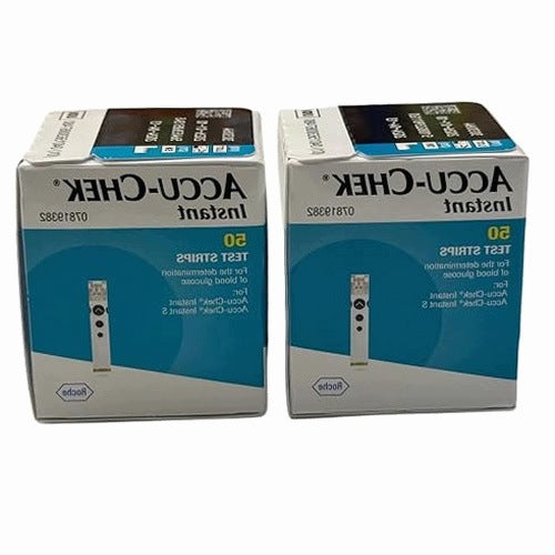 GLUCOSE TEST STRIPS ACCU CHEK INSTANT FOR DIABETICS 100 PCS.