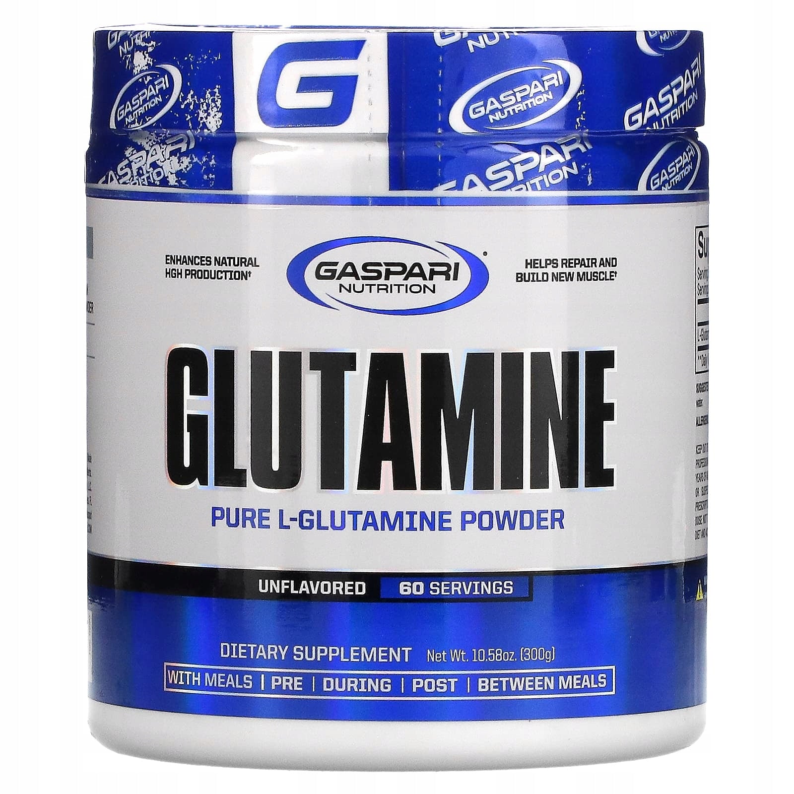 GLUTAMINE - GASPARI NUTRITION PURE POWDER 300G | REGENERATION | TASTELESS Brand Gaspari Nutrition